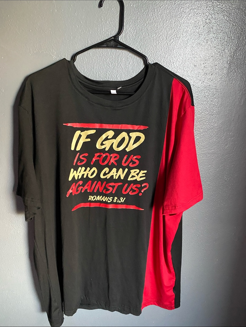 Faith Graphic Men’s T-Shirt - Black & Red
